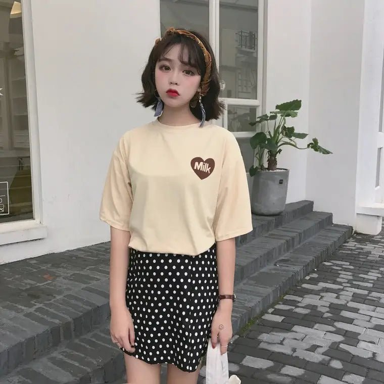 Sweet Pink Strawberry Milk Tee for Everyday and Cosplay Looks - Cosparty