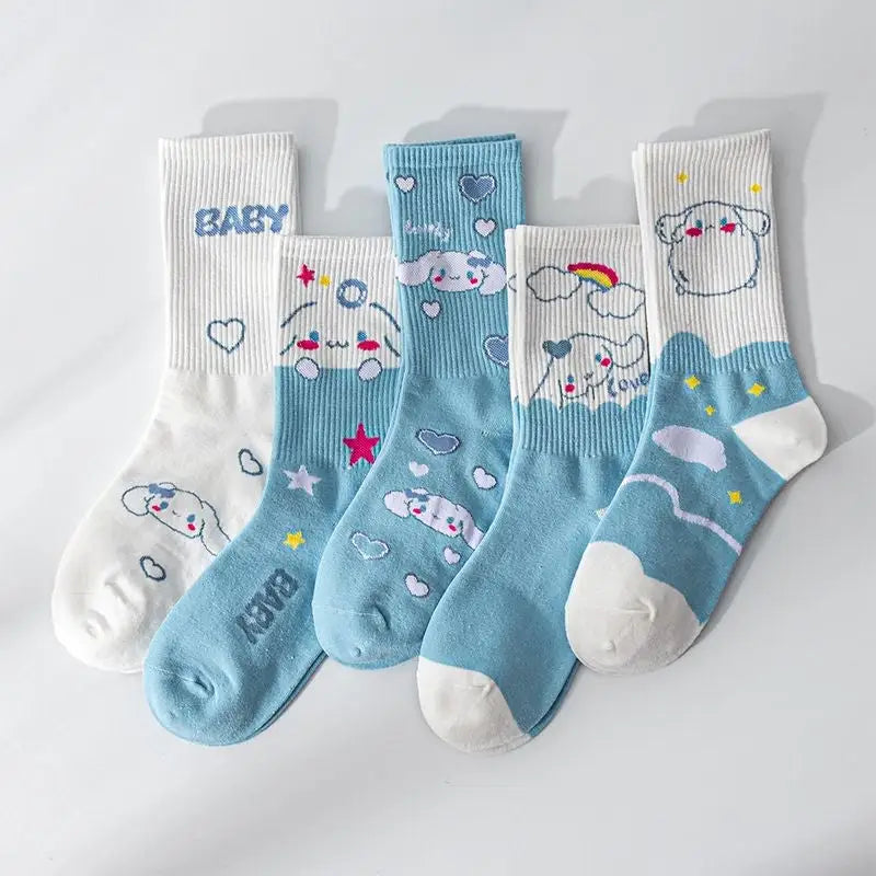 Sweet puppy sock sets - cinnamoroll - puppy dog - sanrio - sockies