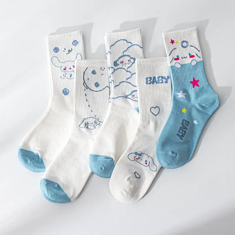 Sweet puppy sock sets - cinnamoroll - puppy dog - sanrio - sockies