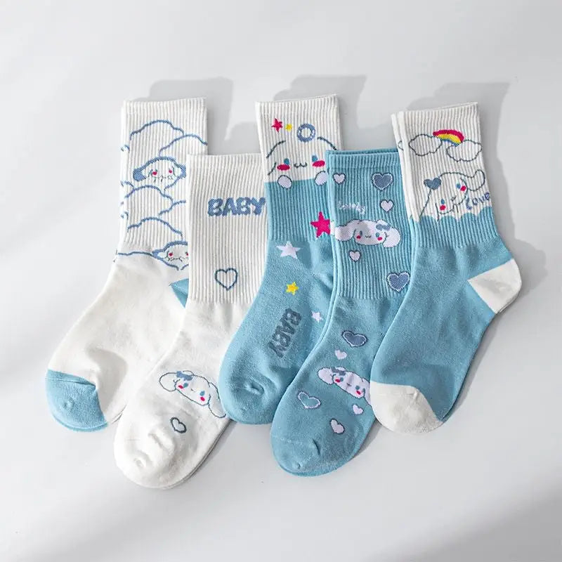 Sweet puppy sock sets - cinnamoroll - puppy dog - sanrio - sockies