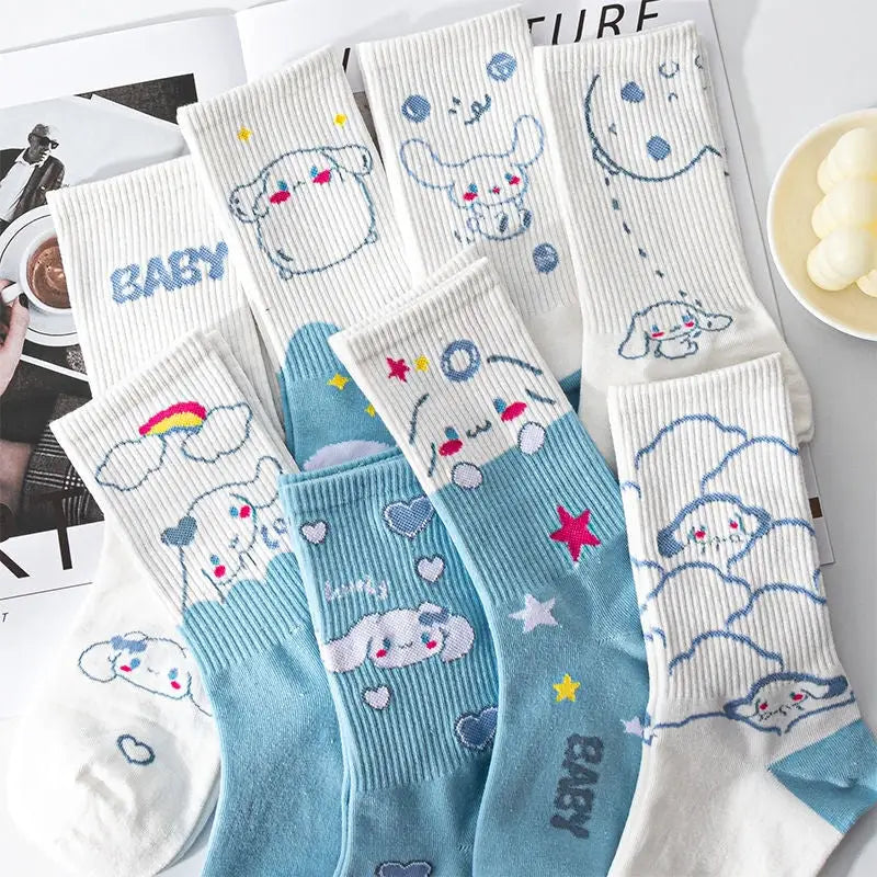 Sweet Puppy Sock Sets for Kawaii Enthusiasts - socks