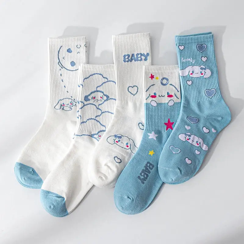 Sweet puppy sock sets - cinnamoroll - puppy dog - sanrio - sockies