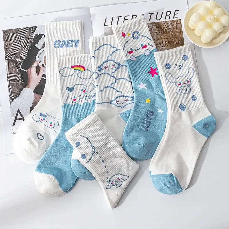 Sweet Puppy Sock Sets for Kawaii Enthusiasts - socks