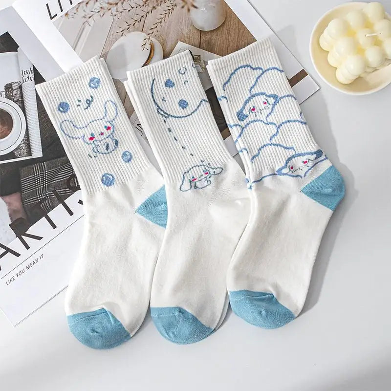 Sweet puppy sock sets - cinnamoroll - puppy dog - sanrio - sockies