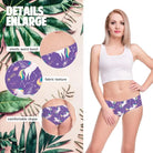 Sweet Purple Flying Rainbow Unicorn Printed Panties for Youthful Babes - underwear