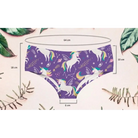 Sweet Purple Flying Rainbow Unicorn Printed Panties for Youthful Babes - underwear