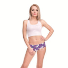 Sweet Purple Flying Rainbow Unicorn Printed Panties for Youthful Babes - underwear