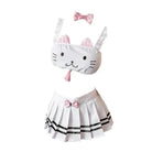 Sweet White and Pink Neko Kitten Lingerie Set for Cosplay - cosplay