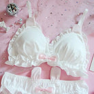 Sweet White Bunny Rabbit Lingerie Set in Cup Size Options - lingerie