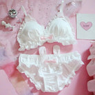 Sweet White Bunny Rabbit Lingerie Set in Cup Size Options - Cosparty