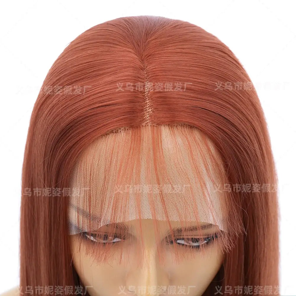 Synthetic lace front wig long straight hair wig with baby hair 26 inches natural cosplay lace front wig