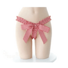 Tartan Plaid Pearl Lined Lingerie Set with Frills and Bows - Cosparty