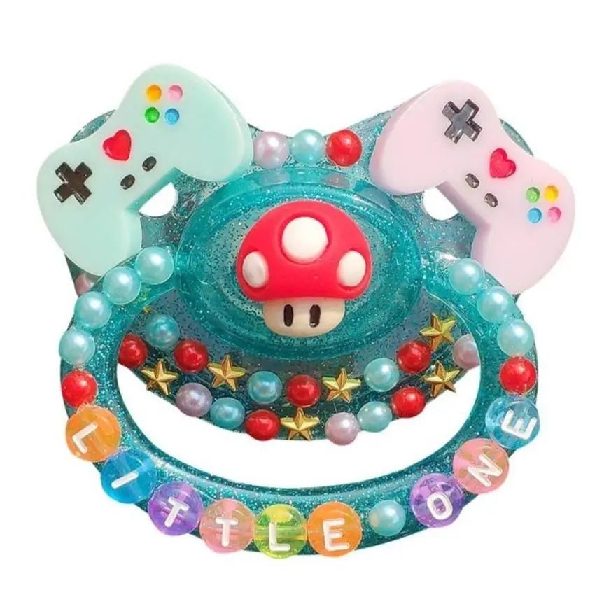 Teal Adult Nintendo Gaming Pacifier with Free Shipping and Secure Checkout - Cosparty