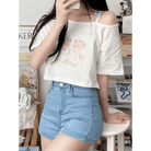 Teddy Bear Friends Tee with Adorable Pastel Graphic - Cosparty