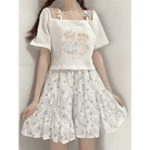 Teddy Bear Friends Tee with Adorable Pastel Graphic - Cosparty