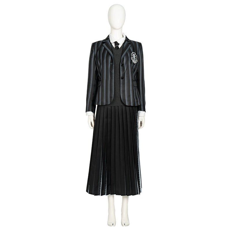 The Addams Family Wednesday Nevermore School Uniform Cosplay Costume - Cosparty