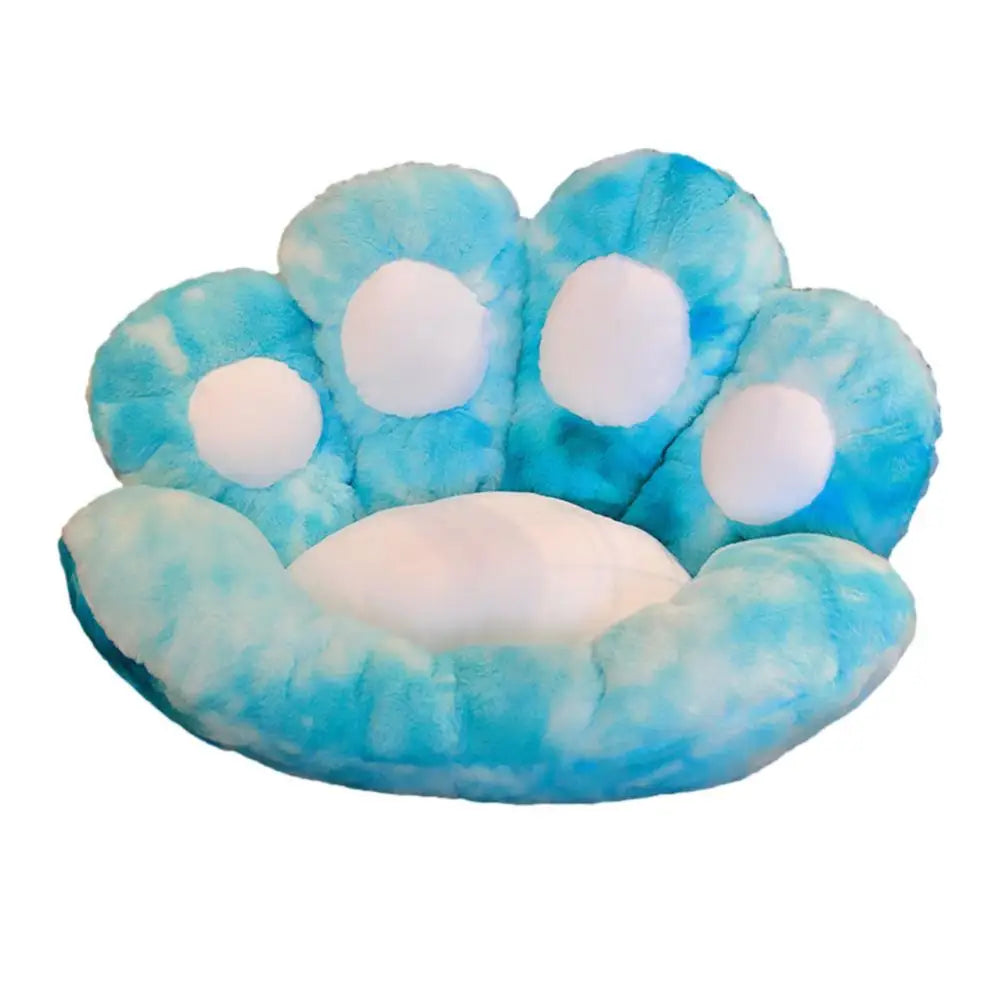 Tie-Dye Paw Gamer Chair Cushion for Ultimate Gaming Comfort - pillow