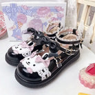 Tiny Bun Lolita Mary Janes in Blue Black and Pink - shoes