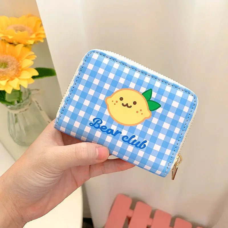 Tiny Plaid Animal Wallet for Kawaii Lovers - Cosparty