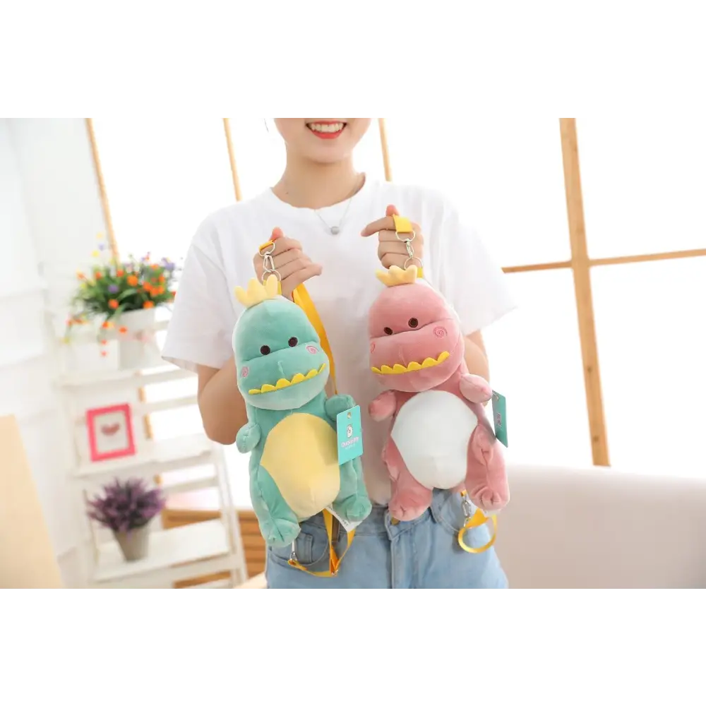 Tiny T-Rex Dinosaur Plush Backpack for Kawaii Goodies - bags