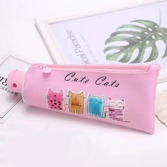 Toothpaste Shaped Storage Bag with Cute Pencil Sharpener - Cosparty