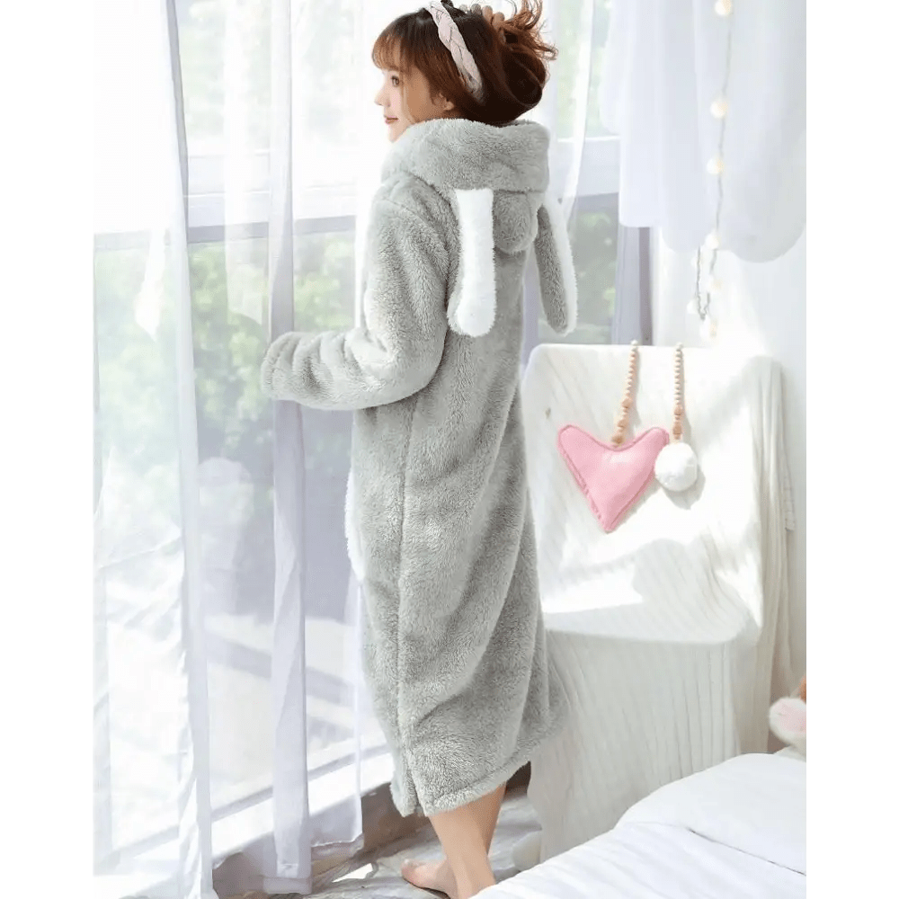 Totoro Hooded Pajama Nightgowns in Grey and Pink - Cosparty