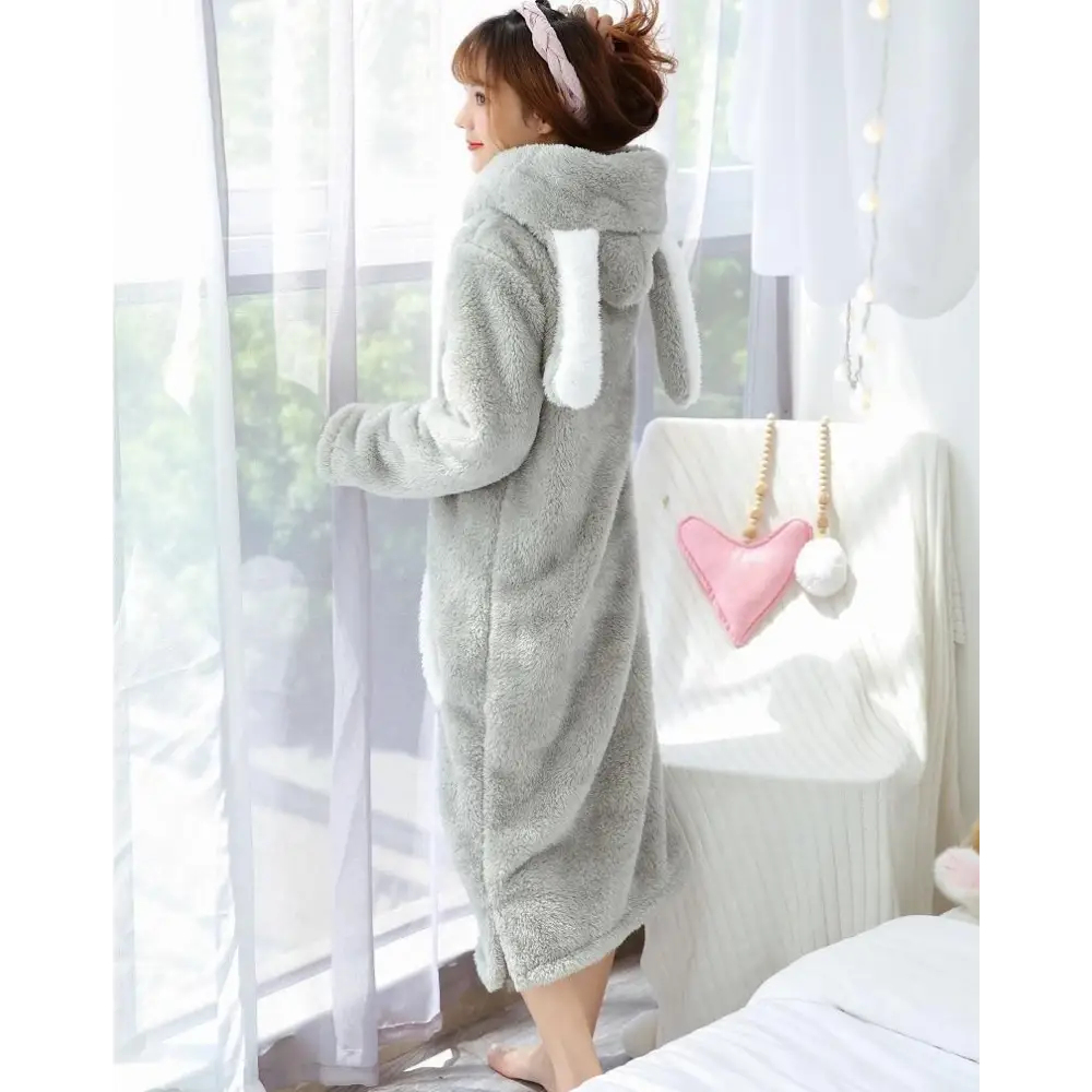 Totoro Hooded Pajama Nightgowns in Grey and Pink - pajamas