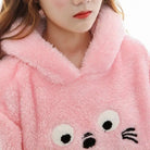Totoro Hooded Pajama Nightgowns in Grey and Pink - Cosparty