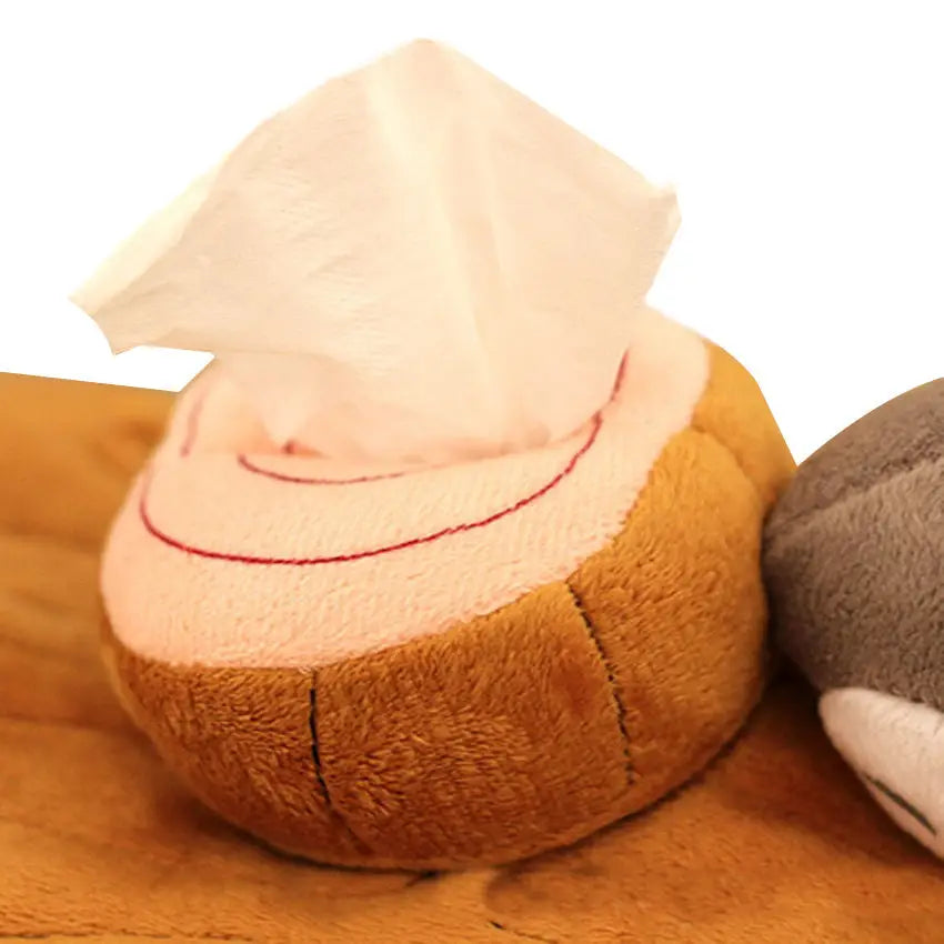 Totoro-Inspired Chinchilla Tree Stump Tissue Box Cover - Home Decor