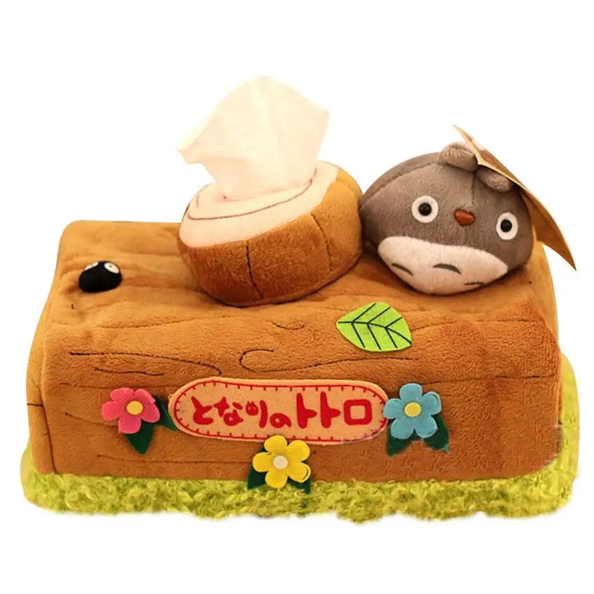 Totoro-Inspired Chinchilla Tree Stump Tissue Box Cover - Home Decor