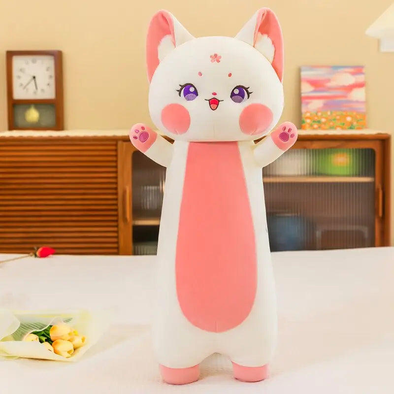 Towering Kitten Body Pillows for Cuddly Comfort and Cute Decor - White / 70cm - stuffed animal