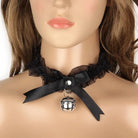 Traditional Kitten Bell Collar with Chiffon Ribbon and Jingly Bell - choker