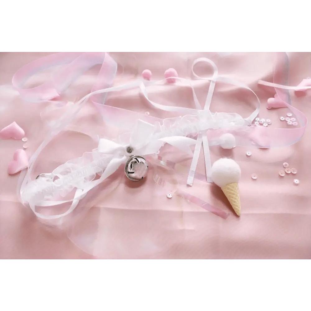 Traditional Kitten Bell Collar with Chiffon Ribbon and Jingly Bell - Cosparty