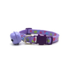 Traditional Kitten Play Bell Choker with Metal Hardware - Purple Bell Cat - choker