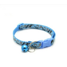 Traditional Kitten Play Bell Choker with Metal Hardware - Blue Army - choker