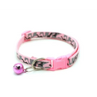 Traditional Kitten Play Bell Choker with Metal Hardware - Pink Army - choker