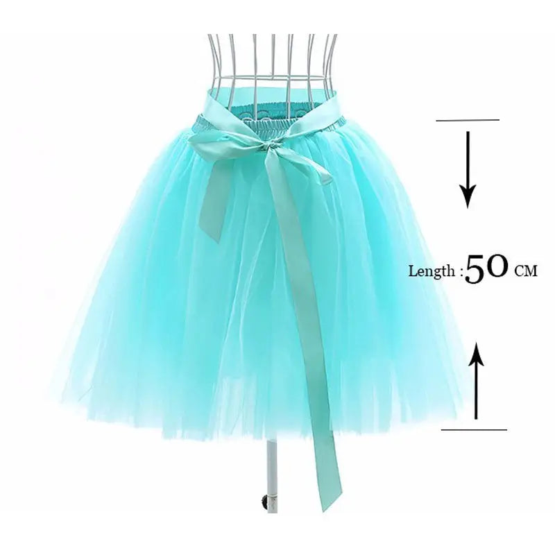 Traditional Tulle Tutu Skirts with Silk Ribbon in Various Colors - Skirts