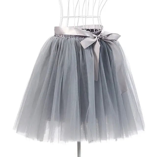Traditional Tulle Tutu Skirts with Silk Ribbon in Various Colors - Cosparty