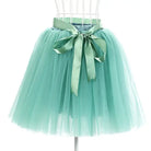 Traditional Tulle Tutu Skirts with Silk Ribbon in Various Colors - Light green - Skirts