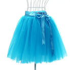 Traditional Tulle Tutu Skirts with Silk Ribbon in Various Colors - Blue - Skirts