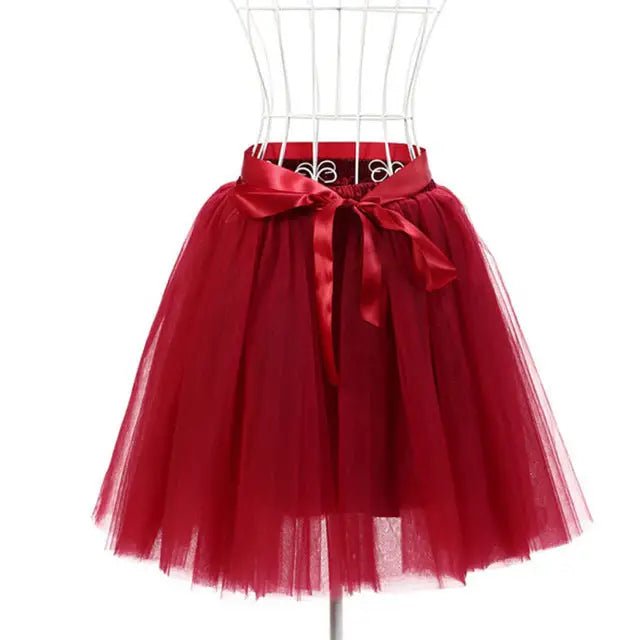 Traditional Tulle Tutu Skirts with Silk Ribbon in Various Colors - Cosparty
