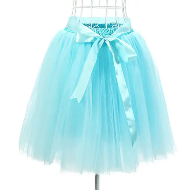 Traditional Tulle Tutu Skirts with Silk Ribbon in Various Colors - Skirts