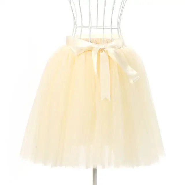 Traditional Tulle Tutu Skirts with Silk Ribbon in Various Colors - Cosparty