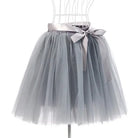 Traditional Tulle Tutu Skirts with Silk Ribbon in Various Colors - Grey - Skirts