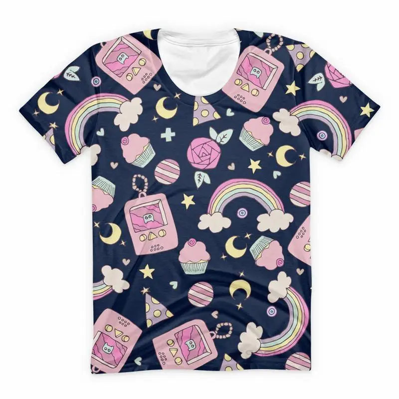 Trendy Gameboy T-Shirt with Cakes & Candy Print in Stock - shirt