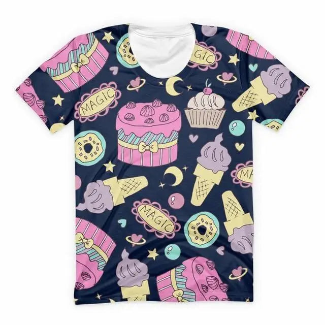 Candy Gamer Tee - Black Cakes & Candy / XXL - shirt