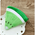 Tropical Fruit Coin Bags with Embroidery and Secure Zipper - Cosparty