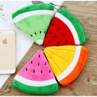 Tropical Fruit Coin Bags with Embroidery and Secure Zipper - Cosparty