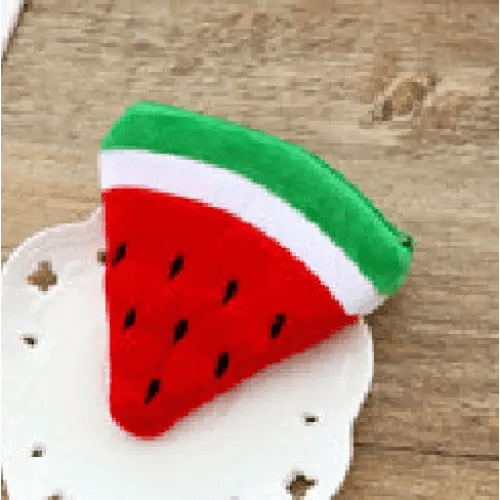 Tropical Fruit Coin Bags with Embroidery and Secure Zipper - Cosparty