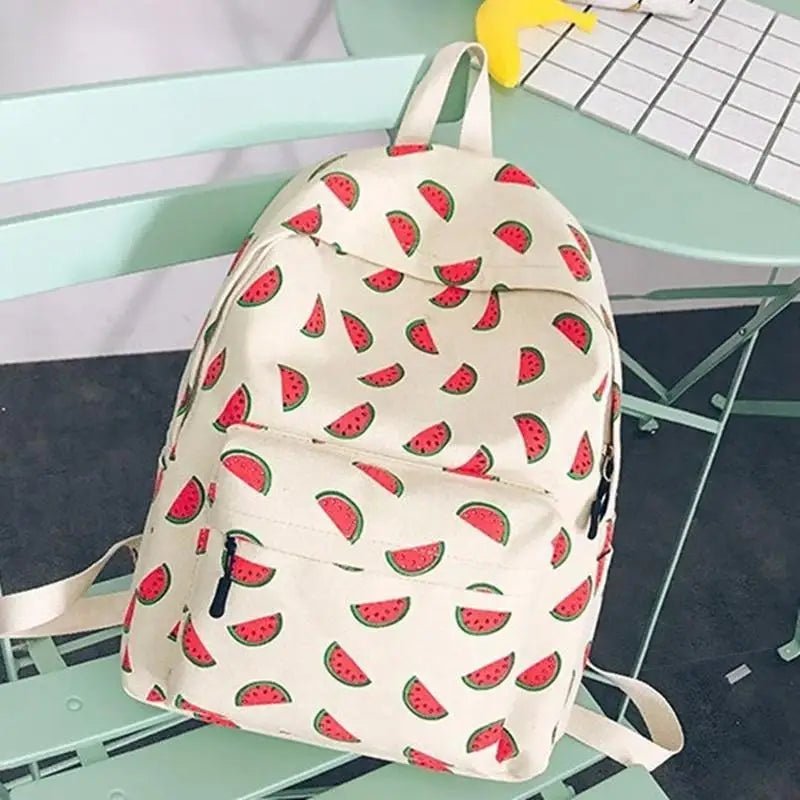 Tropical Pineapple Print Backpack for Kawaii Gear - Cosparty